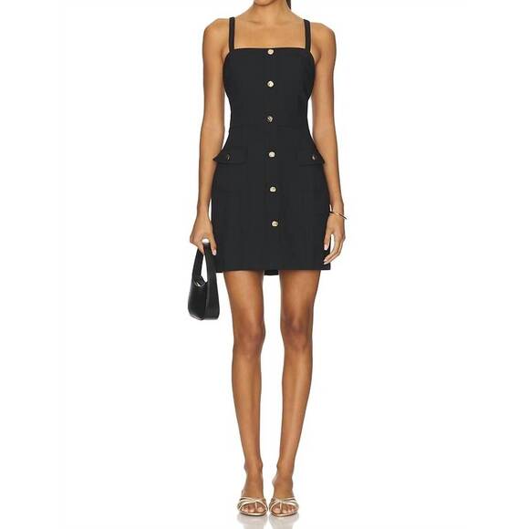 NEW KARINA GRIMALDI rachel mini dress in black